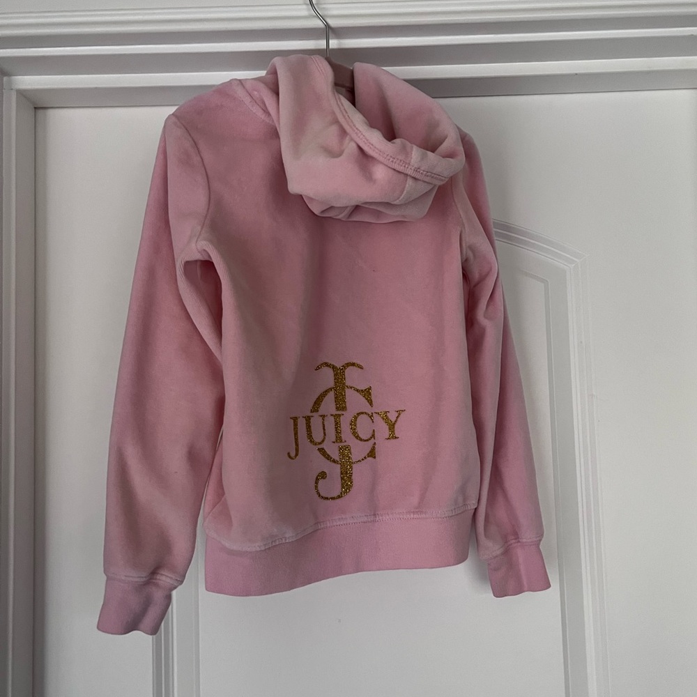 Juicy Couture small girl light pink zip up hoodie size 6T